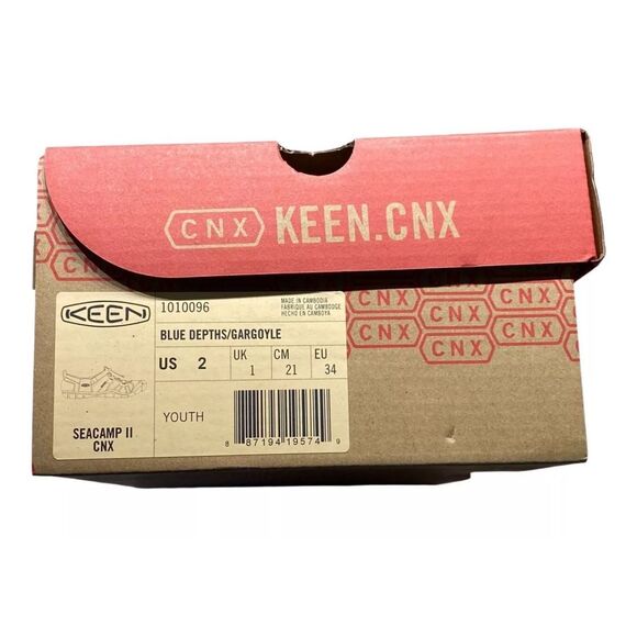 KEEN Seacamp II CNX Closed Toe Sandal Youth Size 2 Blue New With Box - Picture 7 of 9